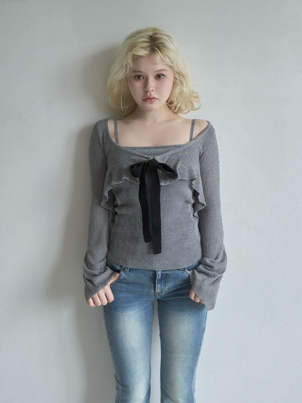 Emma knit flare cardigan set