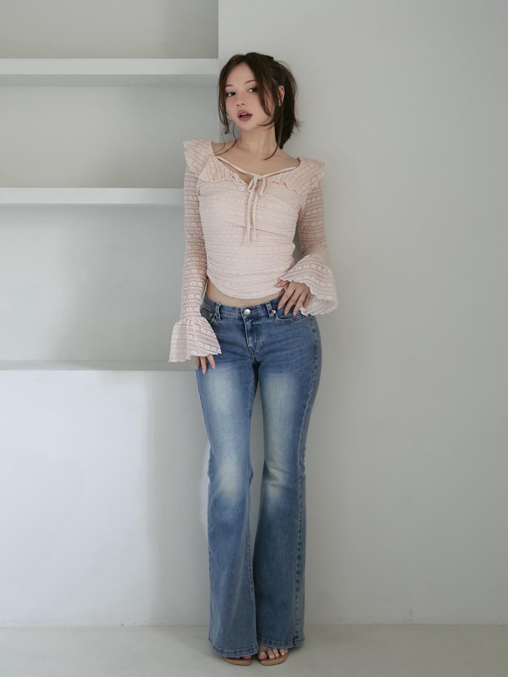 Frill lacy tops