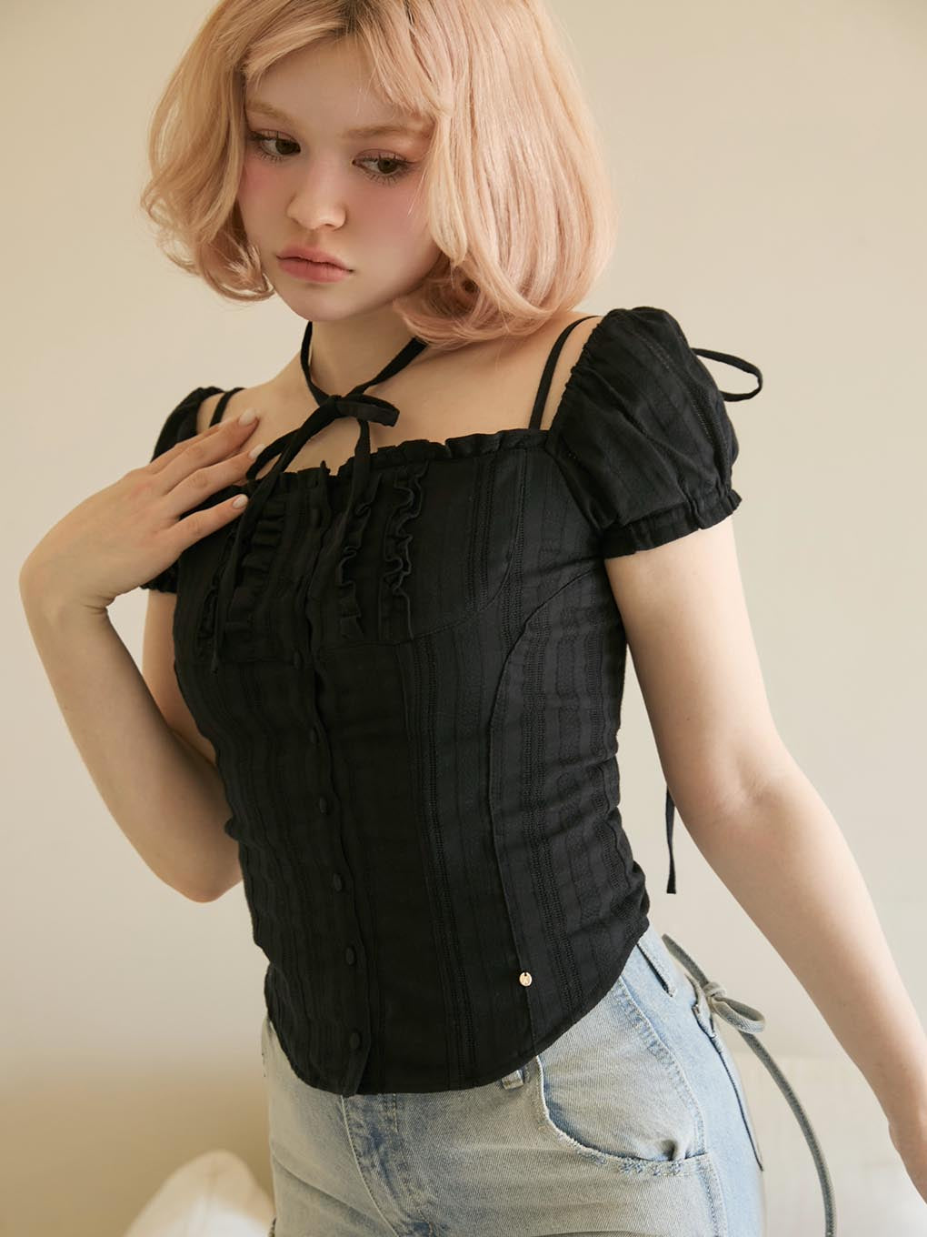 Kitty frill blouse