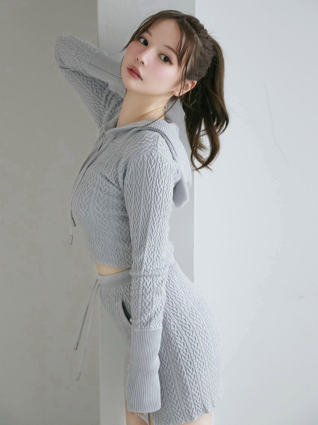 Heart cable knit set up