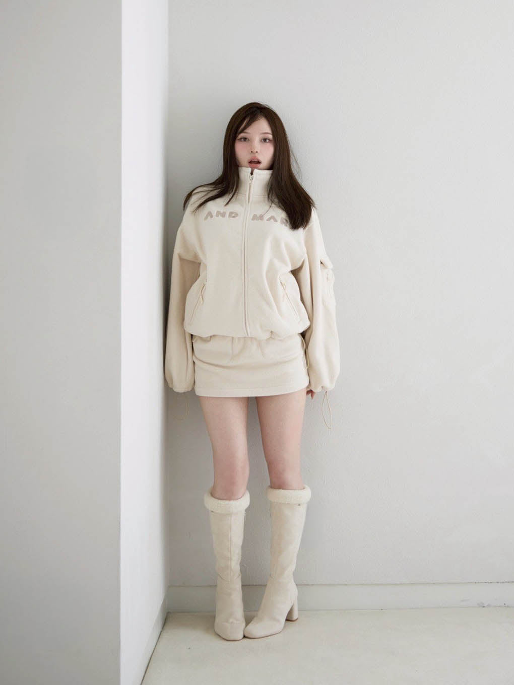 Mary logo fleece jacket
