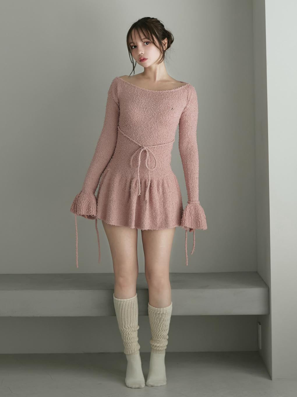 Sailor knit mini dress