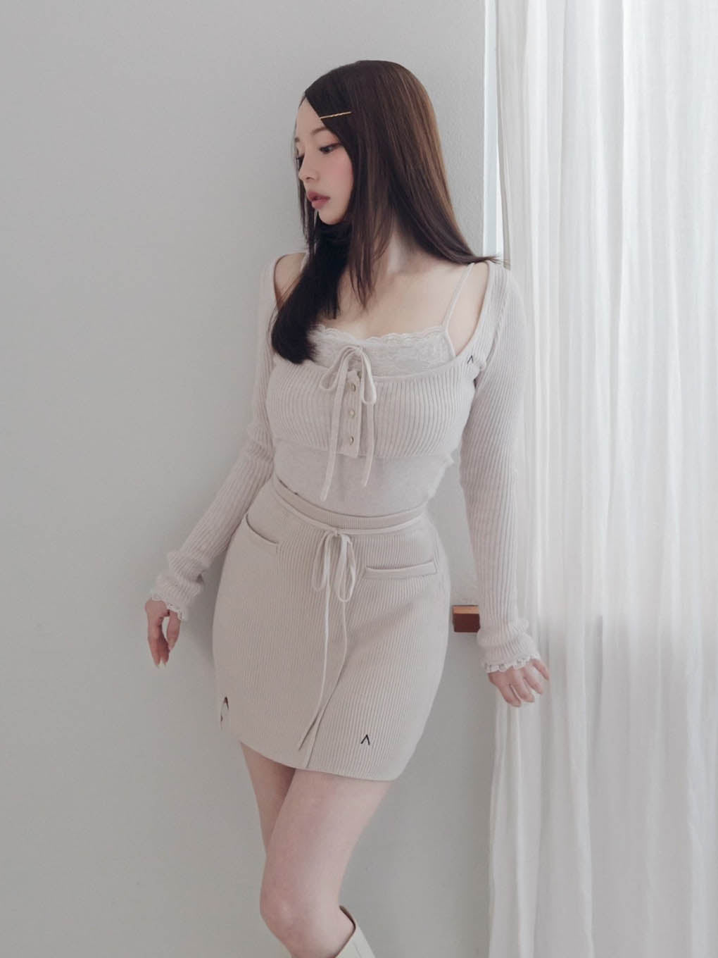 Brenda lace knit set
