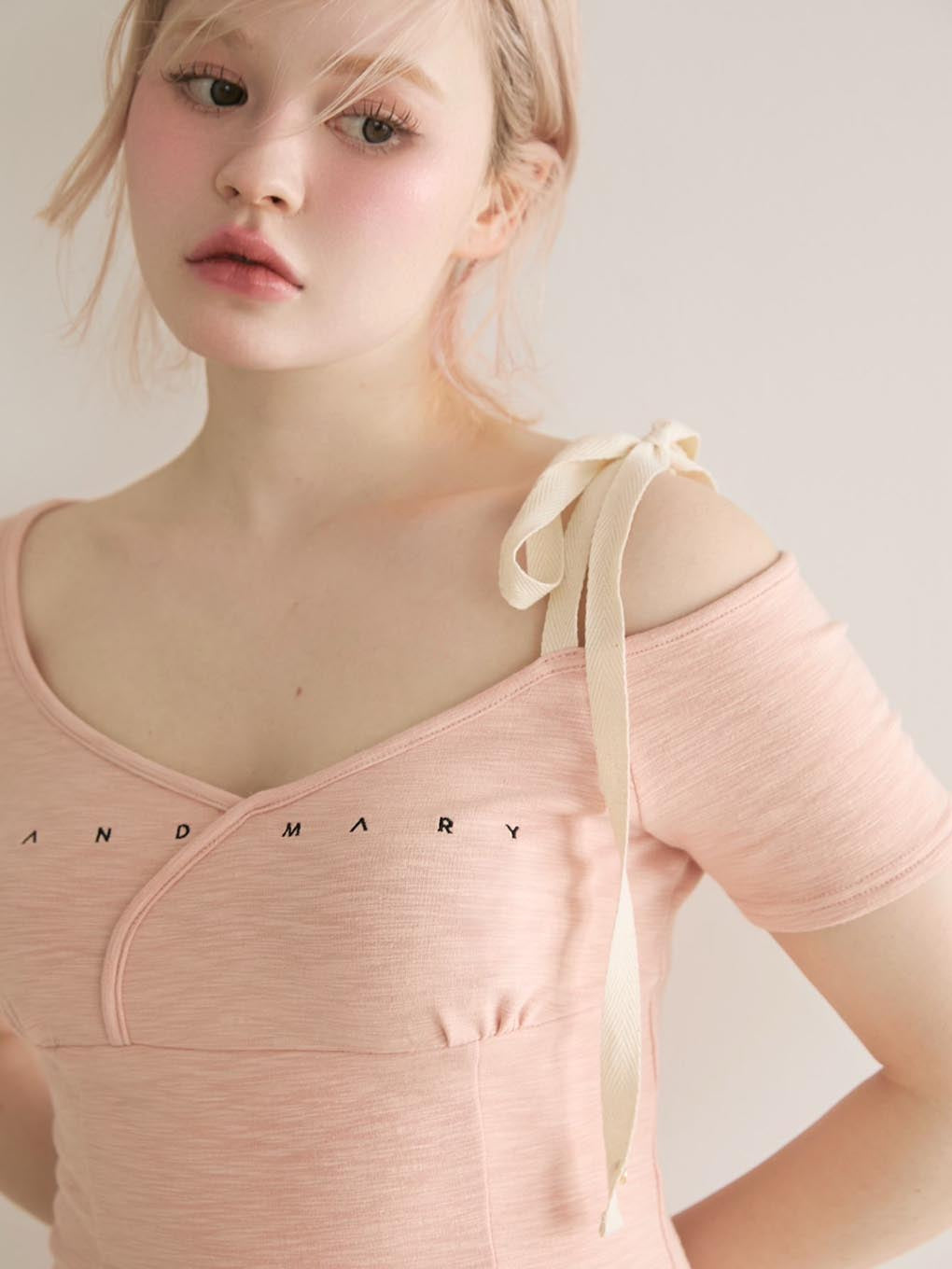 Mary logo ribbon midium dress
