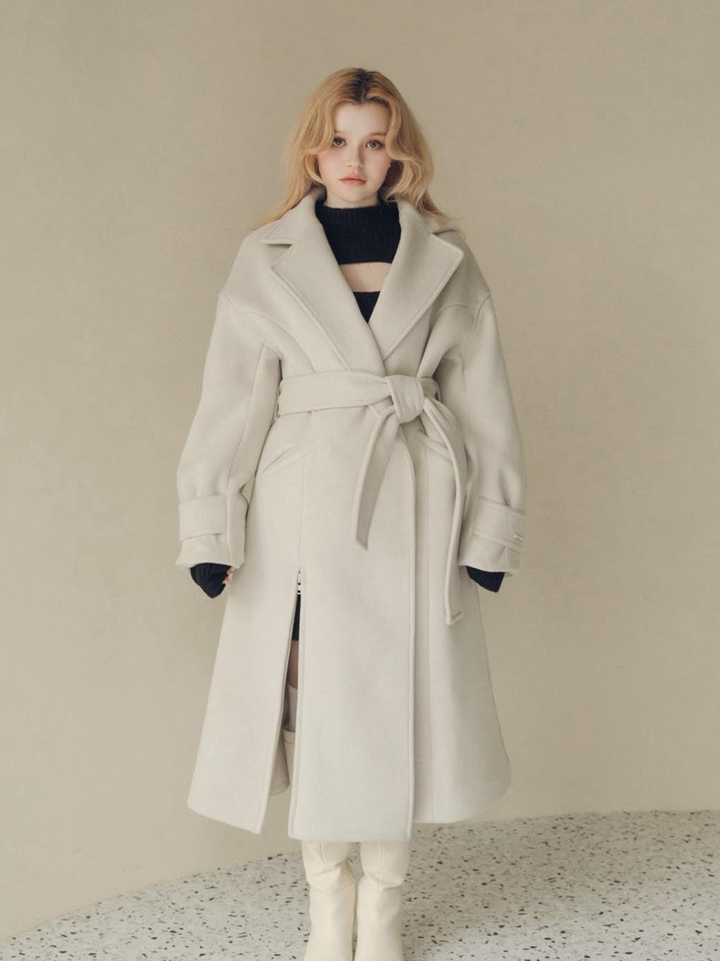 Ange slit long coat