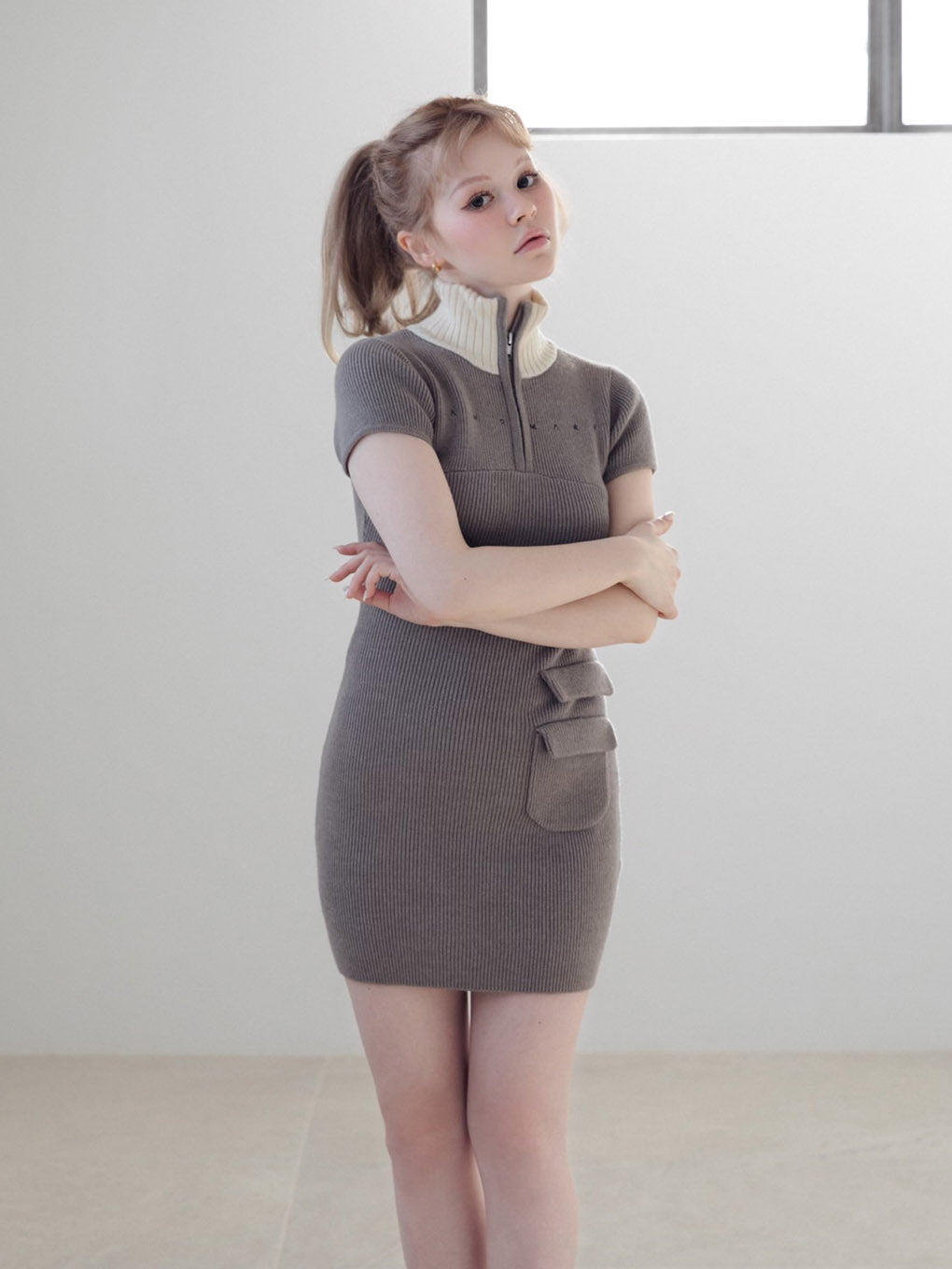 Leila knit mini dress