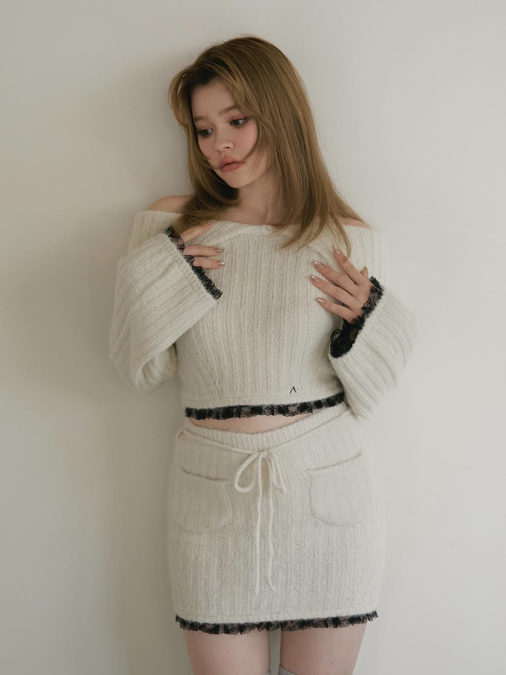 Erin lace knit set up