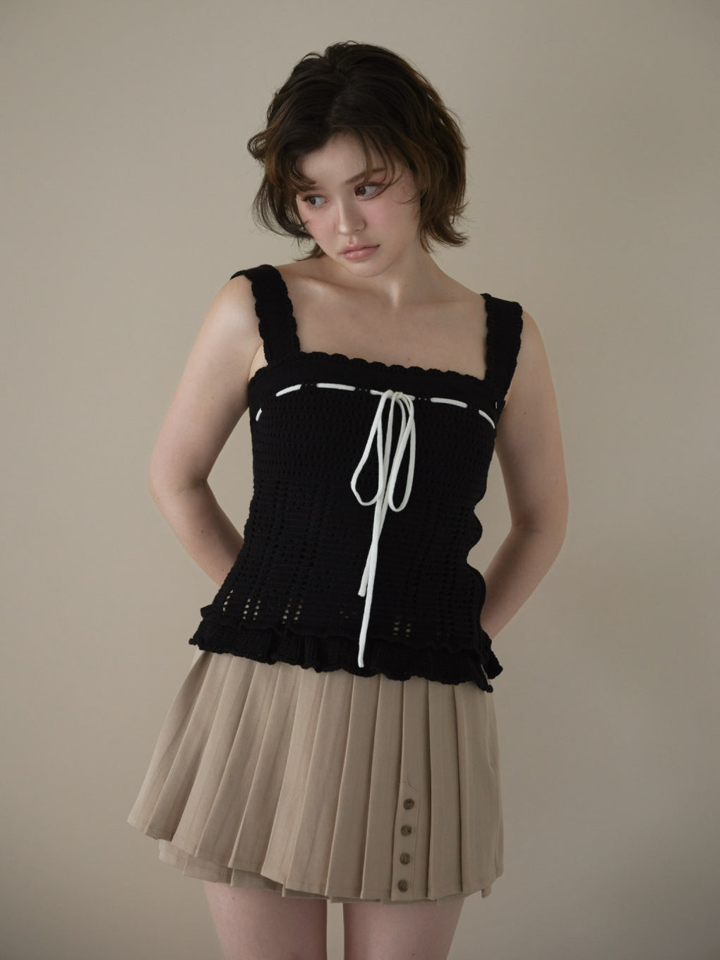 Noa crochet knit tops