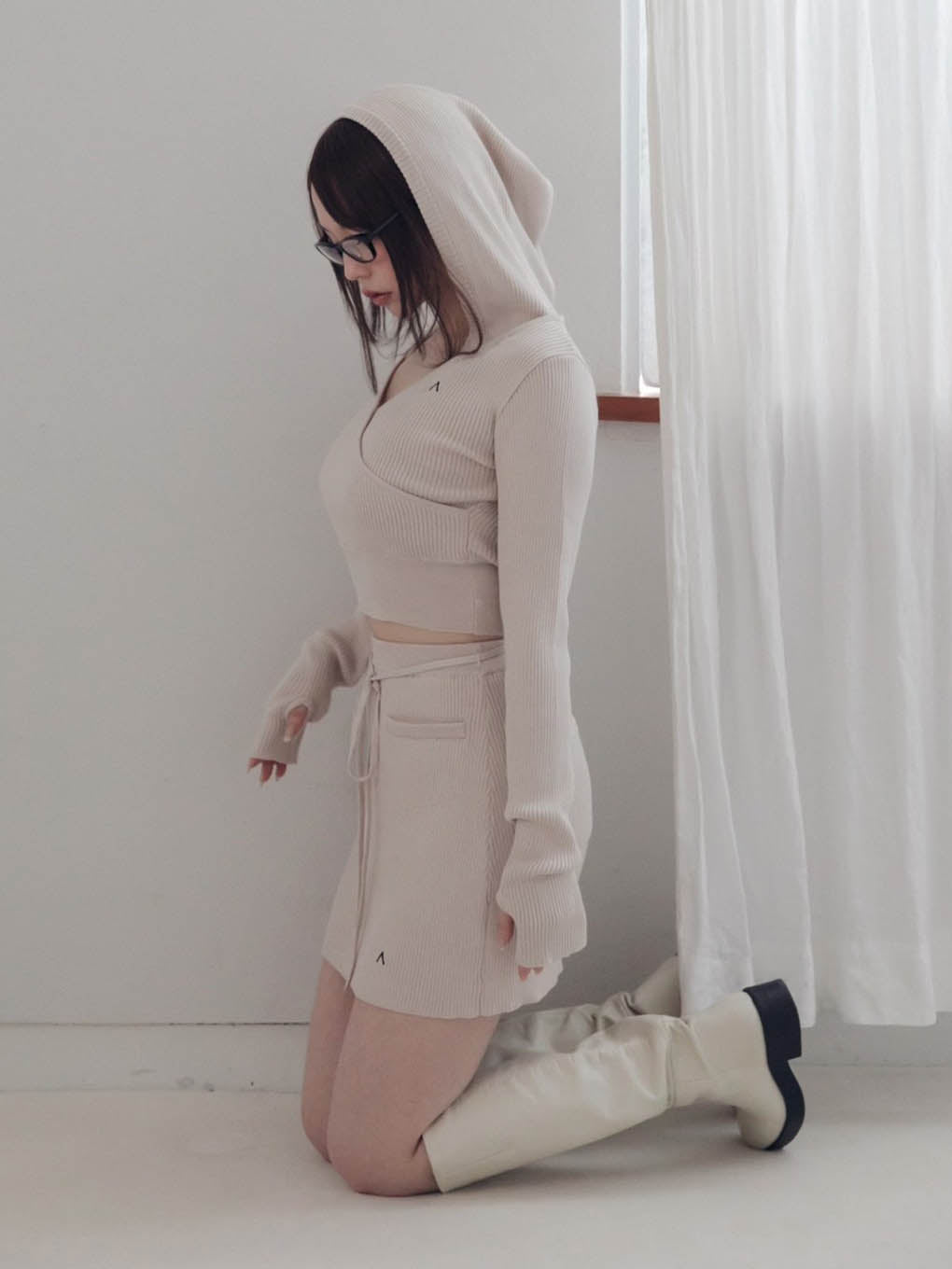 Lilly silk knit skirt