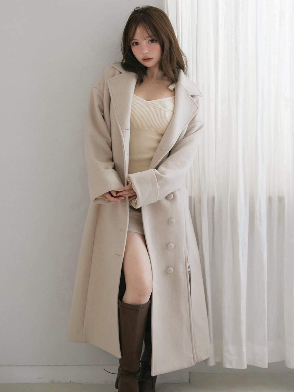Ange slit long coat