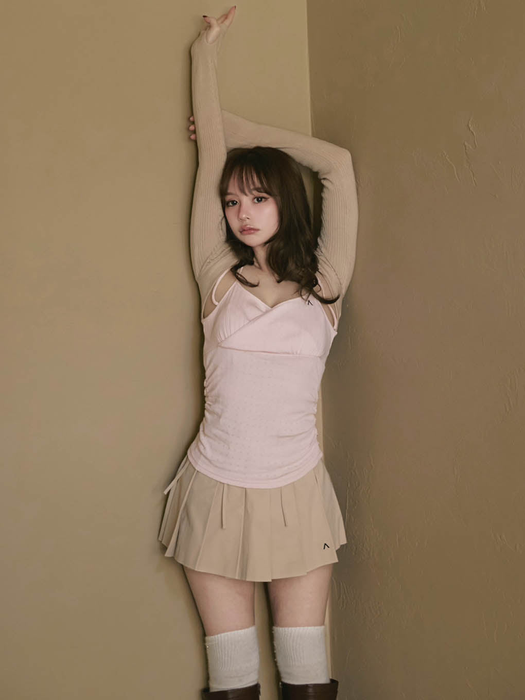 Jessica pleats mini skirt