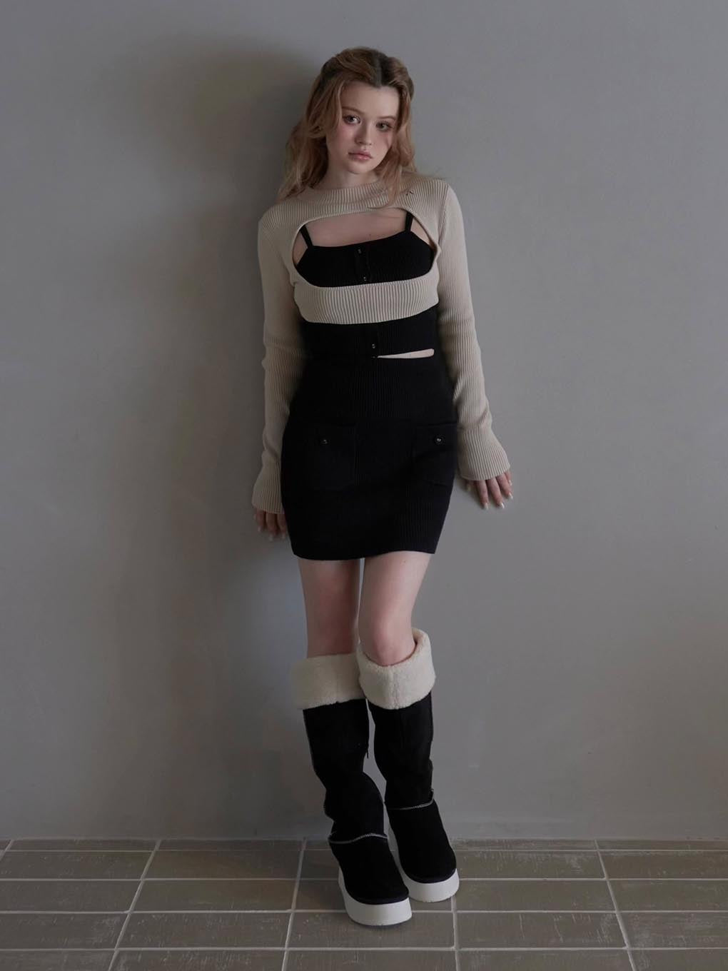 Carina knit mini skirt