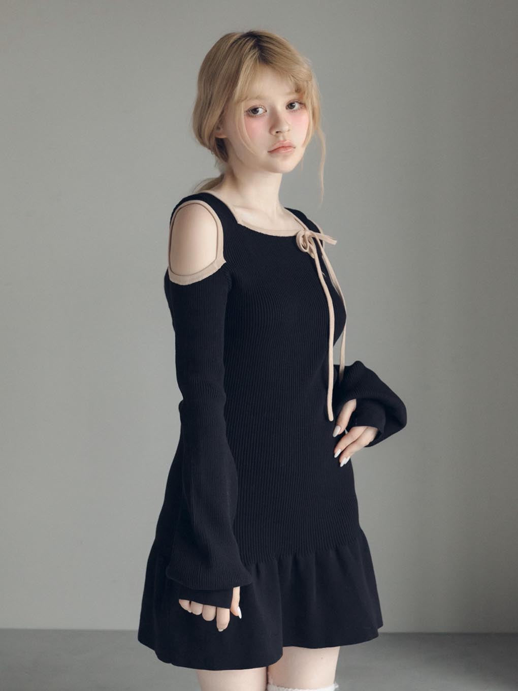 Annie ribbon mini dress