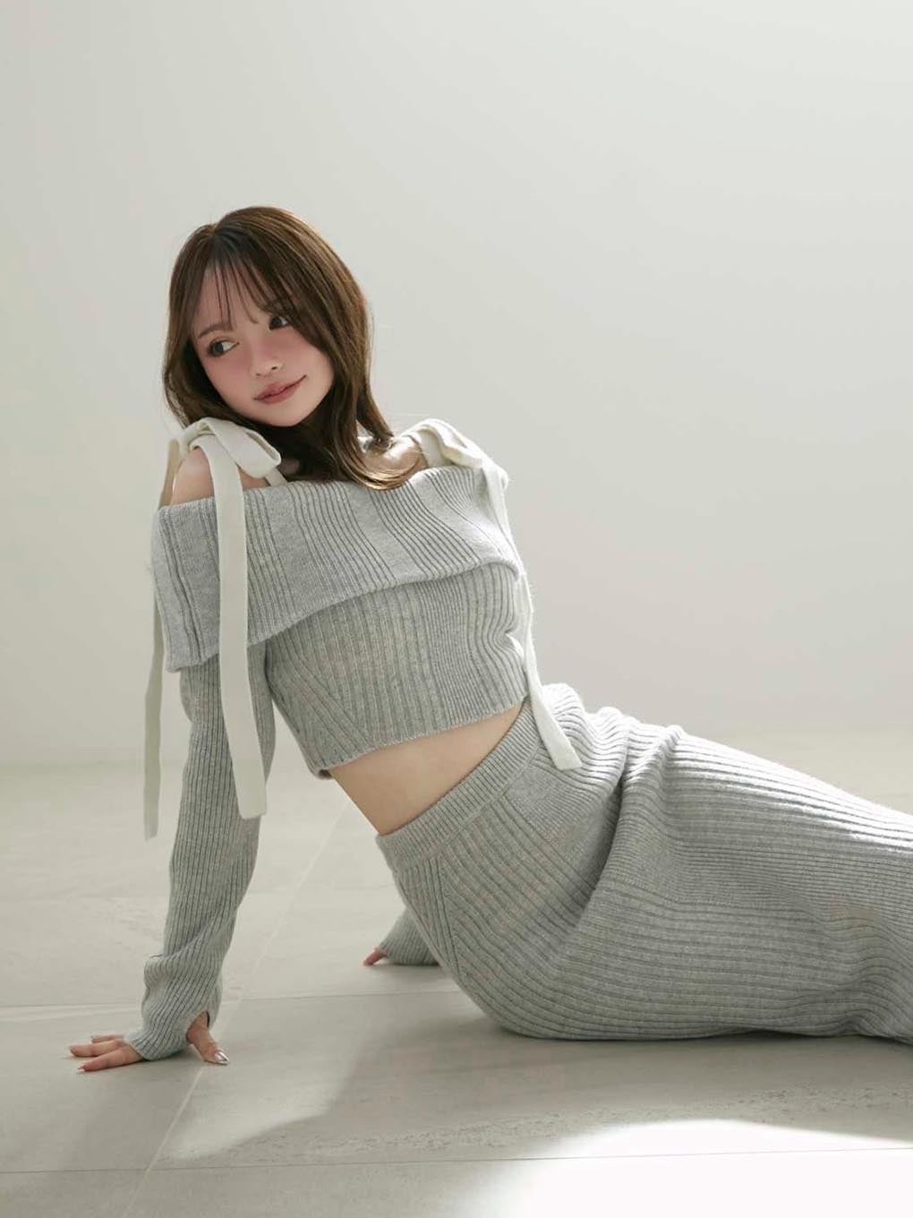 Rei ribbon offshoulder set up