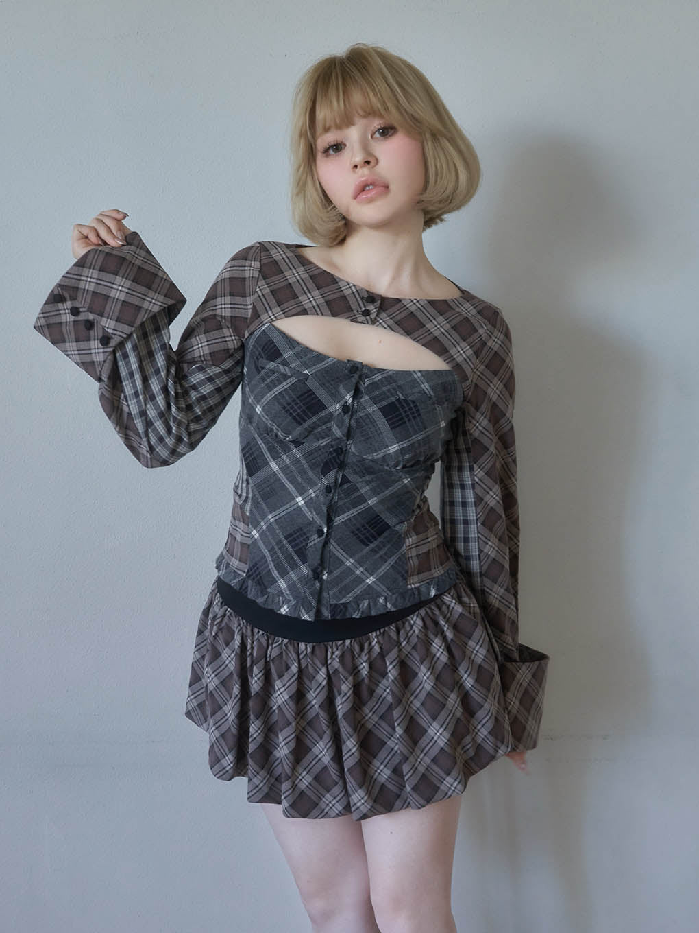 Nancy check tops