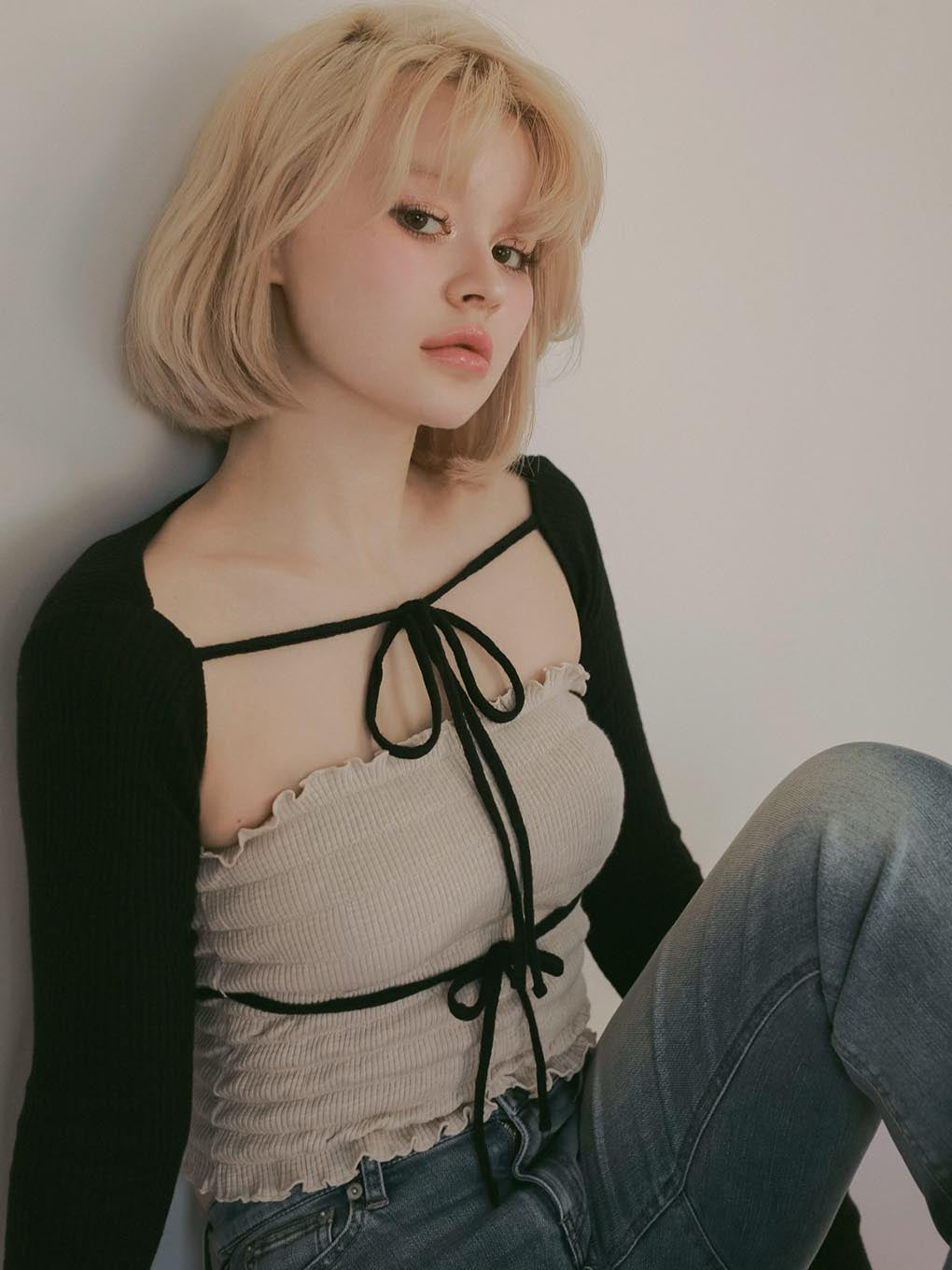 Mei shirring tops
