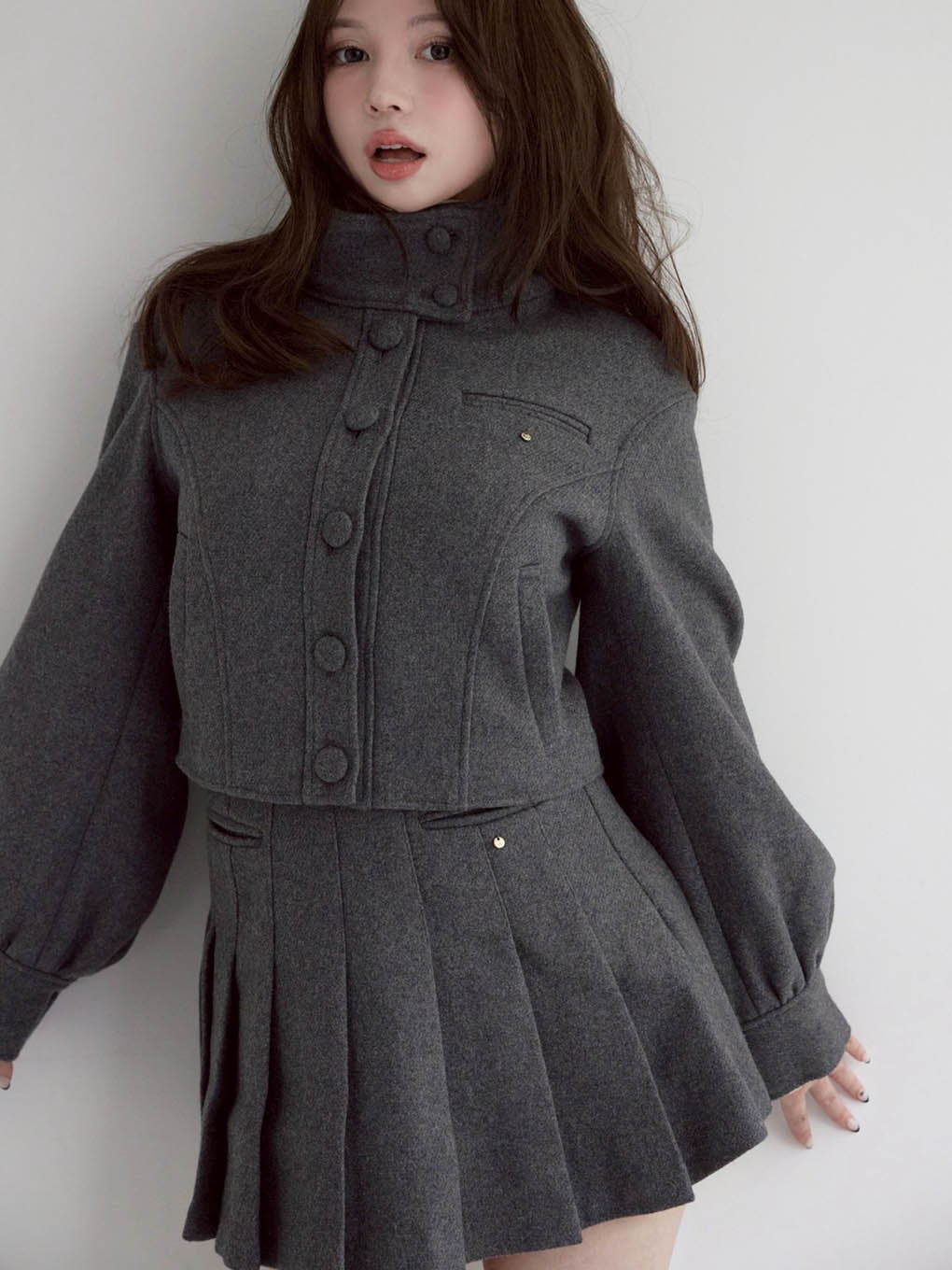 Zoey pleats mini skirt