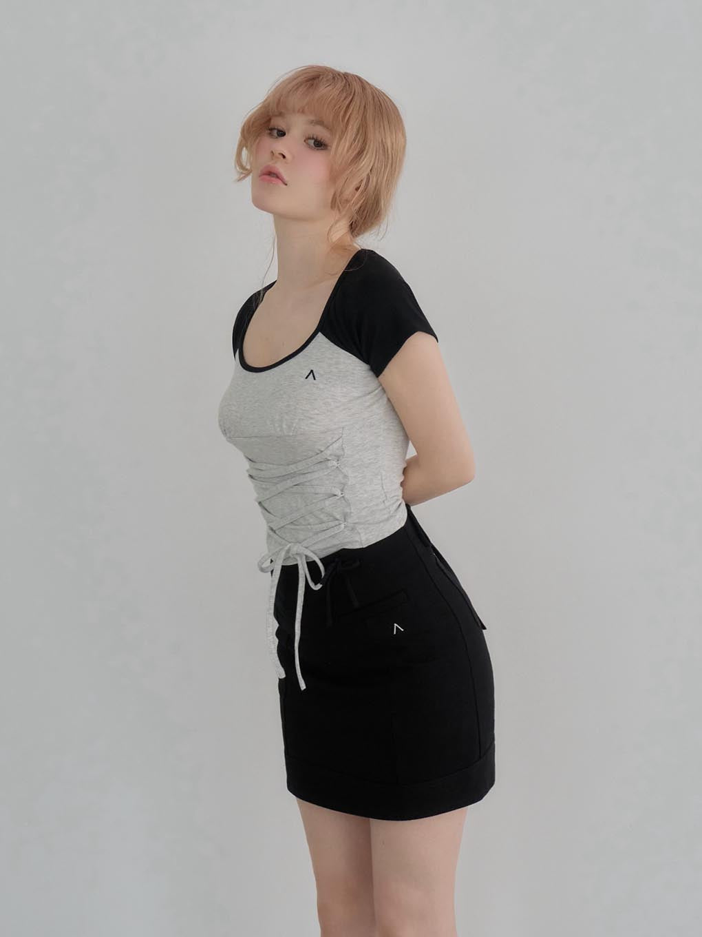 Stacy laceup tops