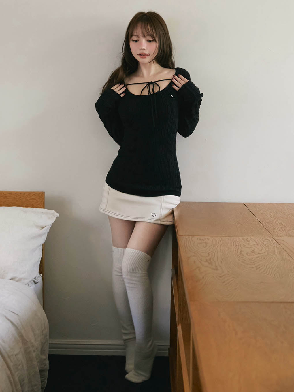 Regina cable mini dress