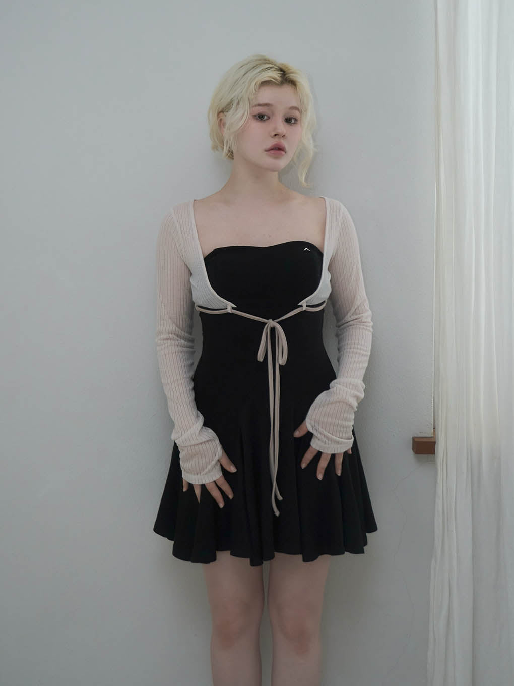 Lona ribbon mini dress