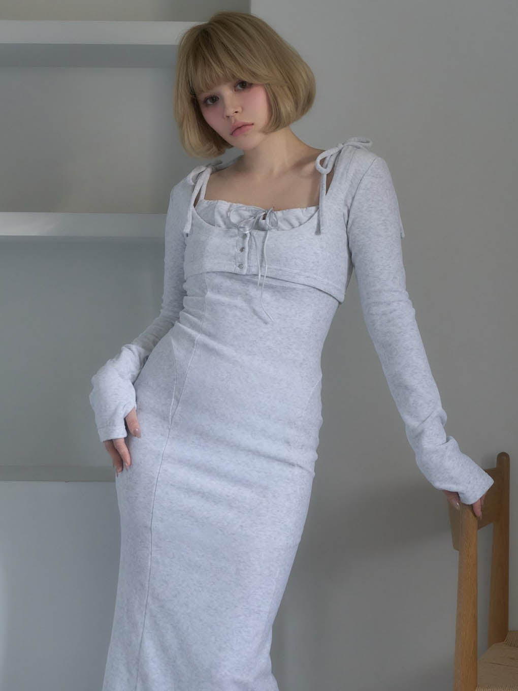 Roy velour set long dress