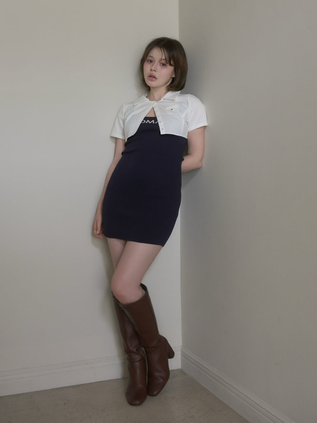 Mew shirts set mini dress