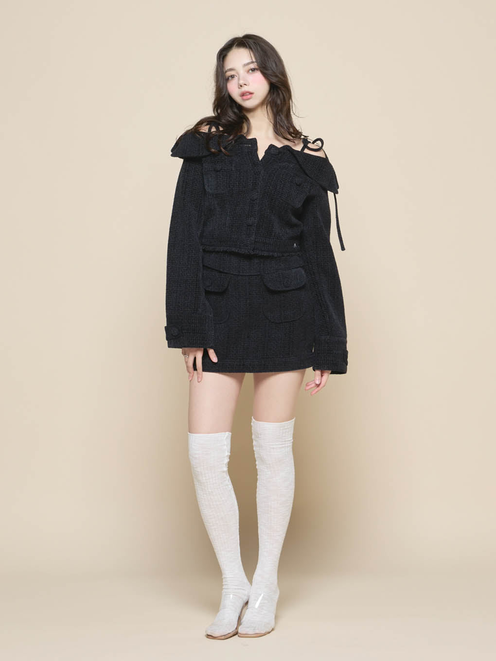 Twiggy tweed jacket set