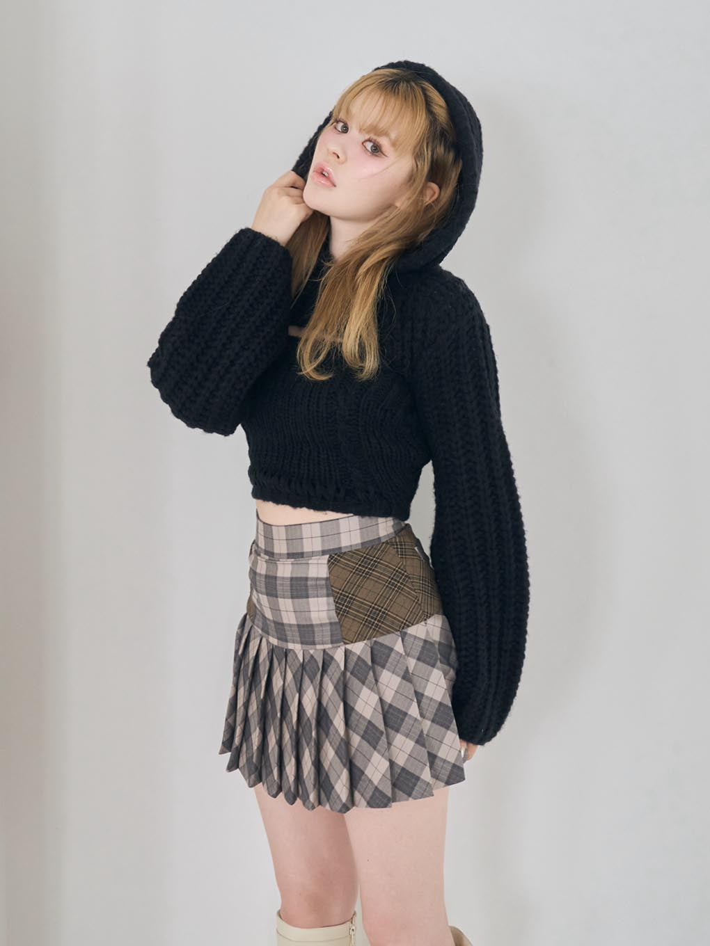Leo hood knit set