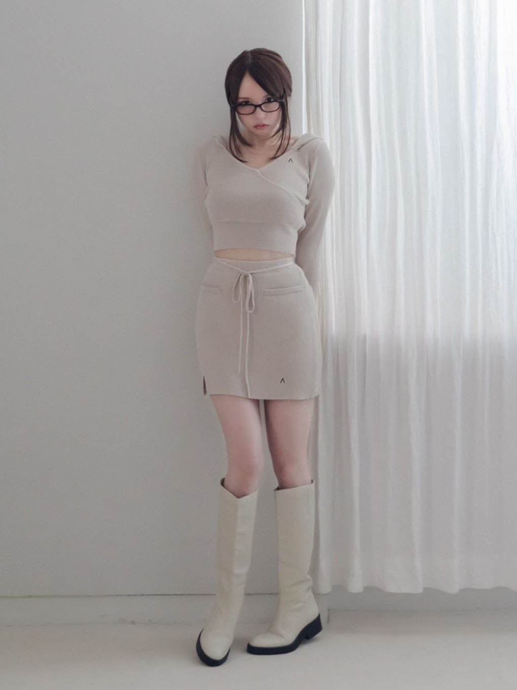 Lilly silk knit skirt