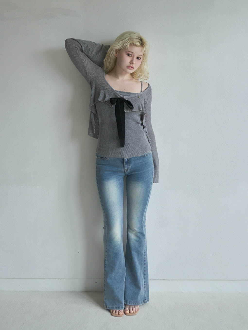 Emma knit flare cardigan set