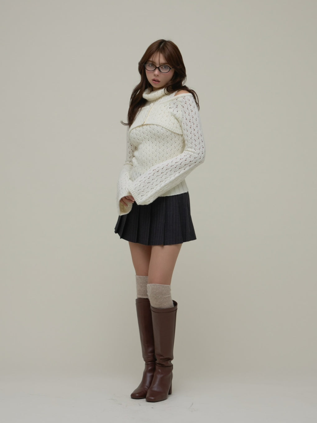 Sophy pleats knit set up