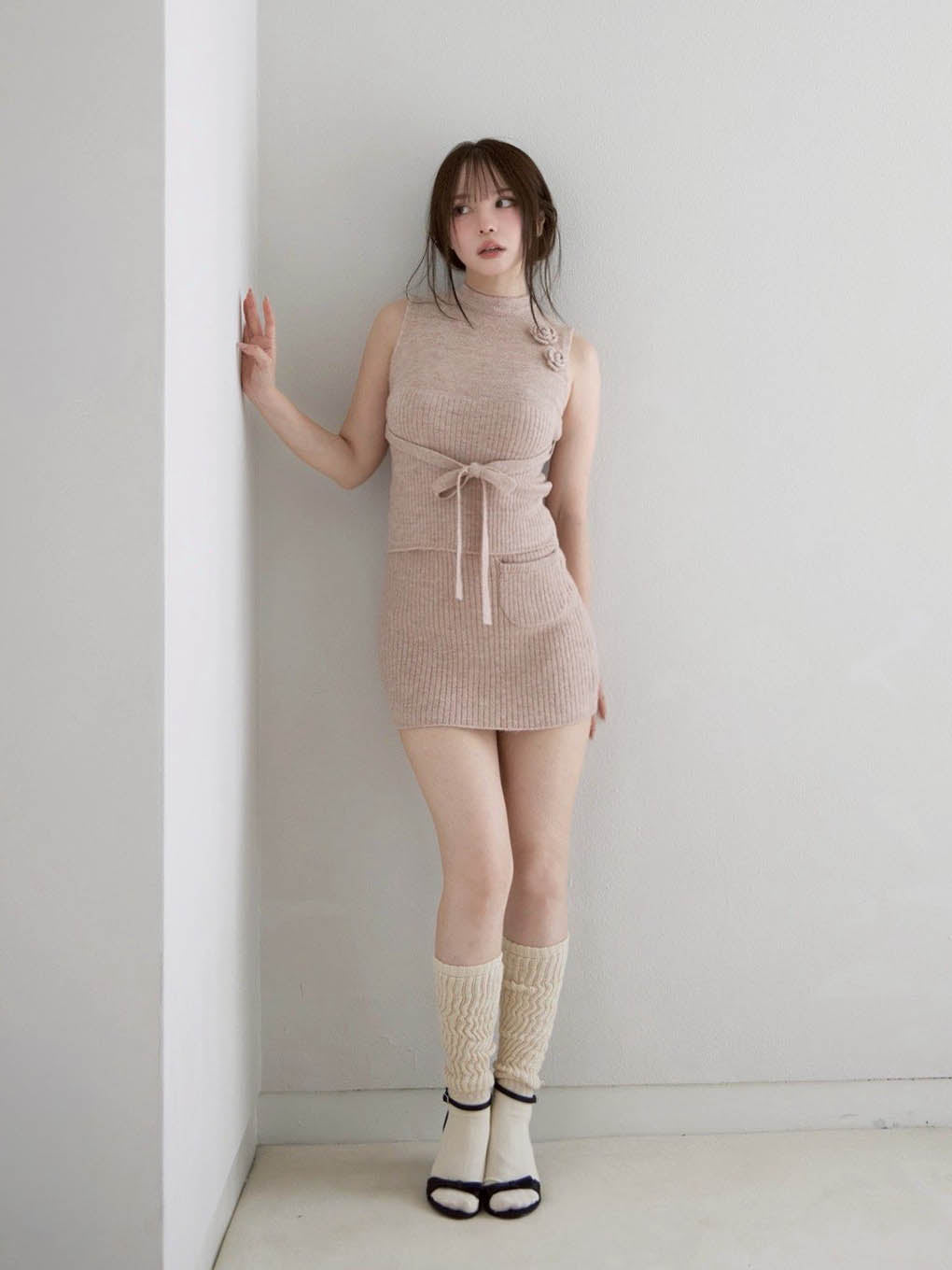 Flower knit set up