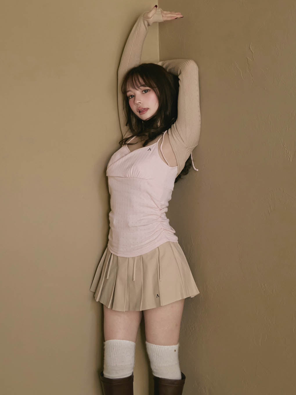 Jessica pleats mini skirt