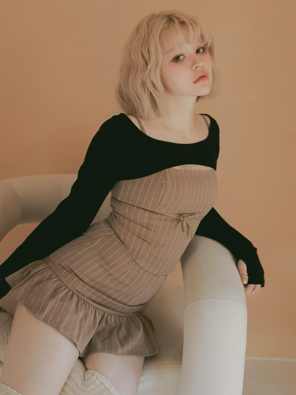 Dany ribbon knit set up