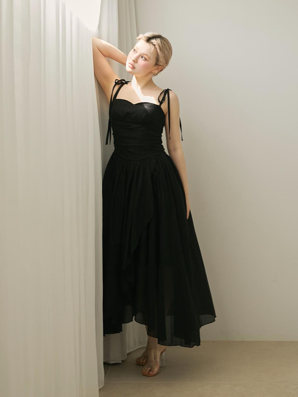 Wendy seethrough flare dress