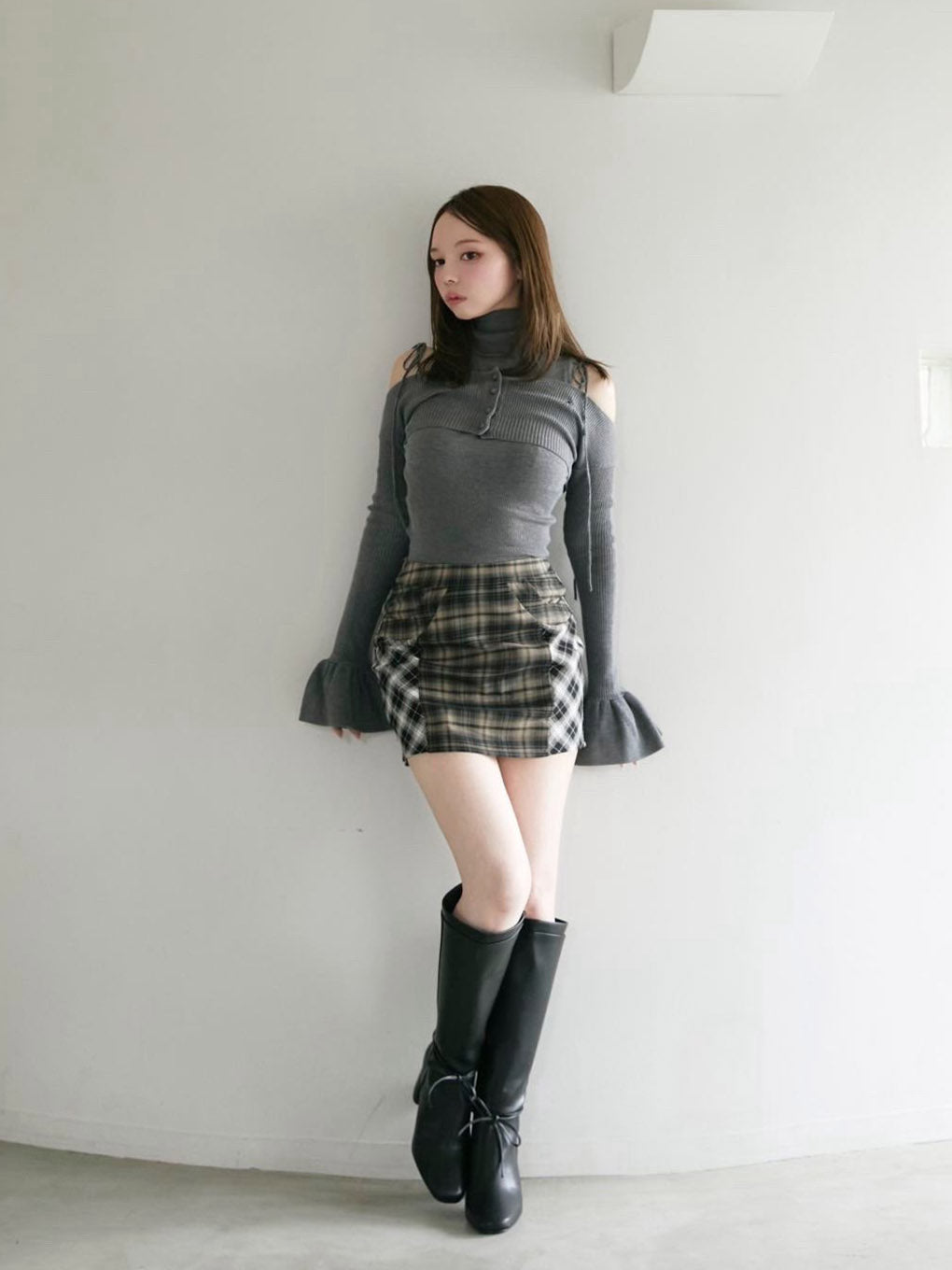 Elina ribbon long boots