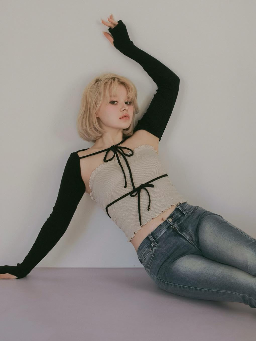 Mei shirring tops