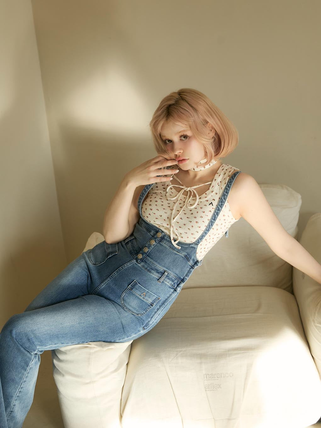Heart hip denim allinone