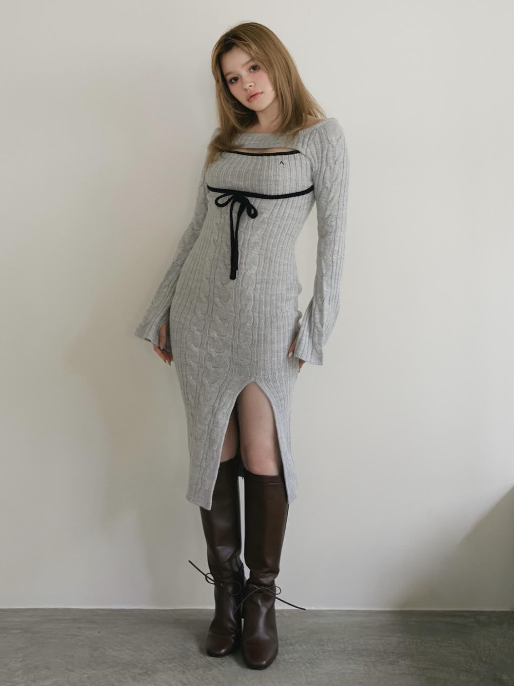 Joan ribbon knit dress