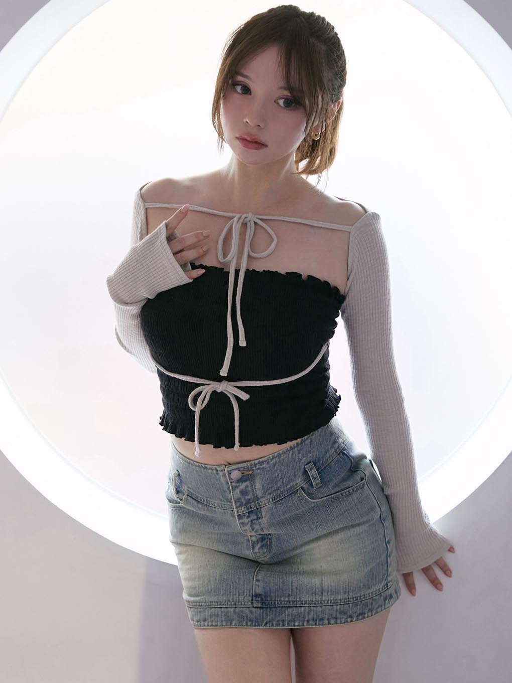 Jenny denim mini skirt