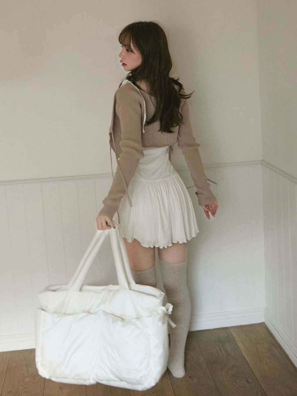 Nei knit set flare dress