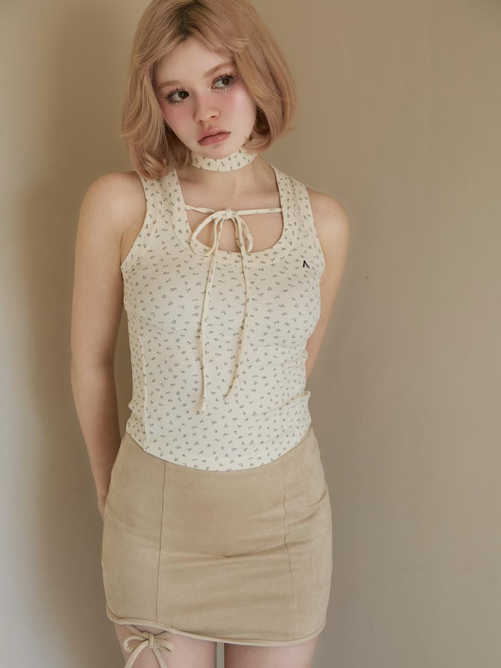 Pamela ribbon mini skirt