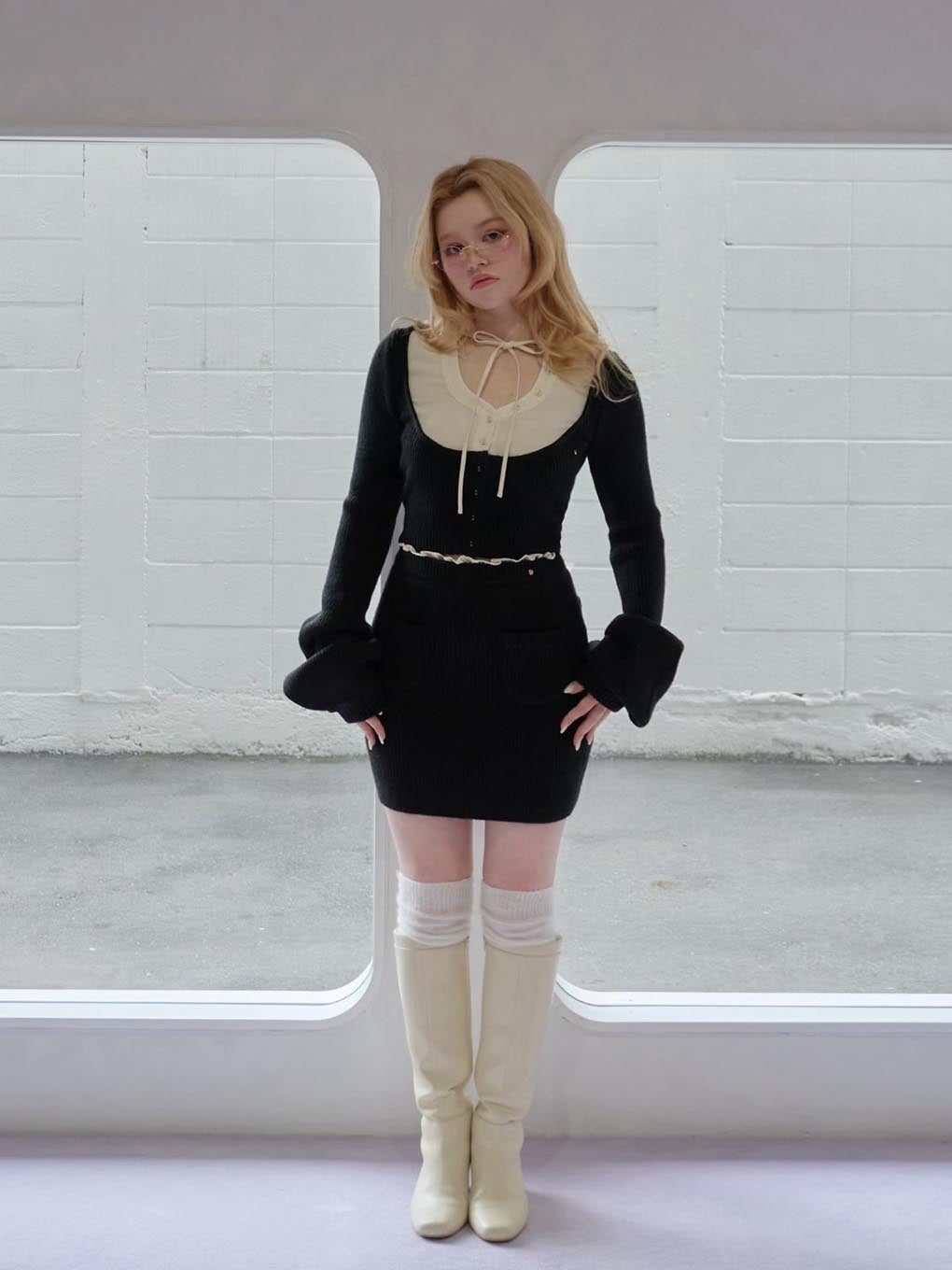Rebecca knit mini skirt