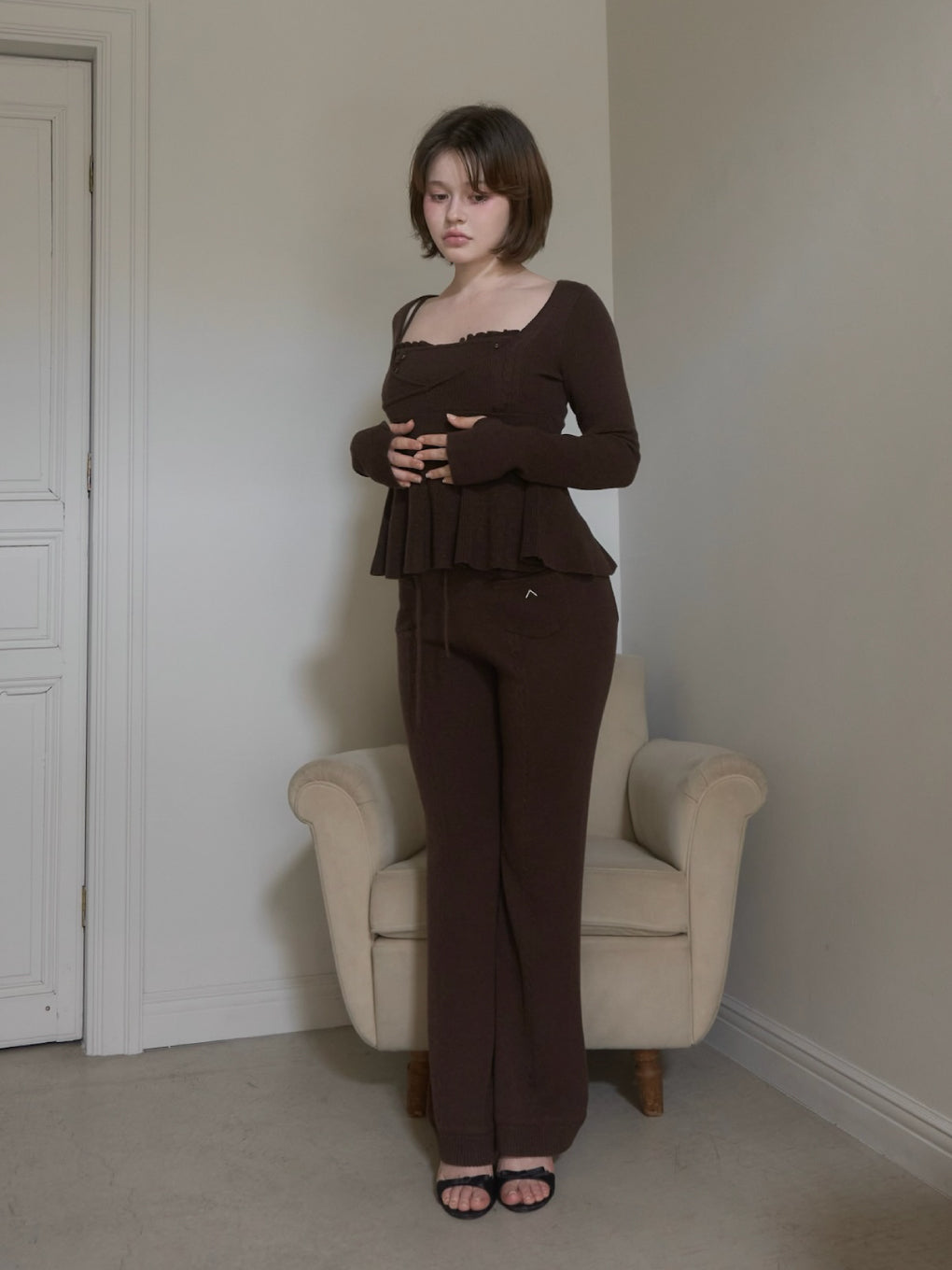 Lona peplum pants set up