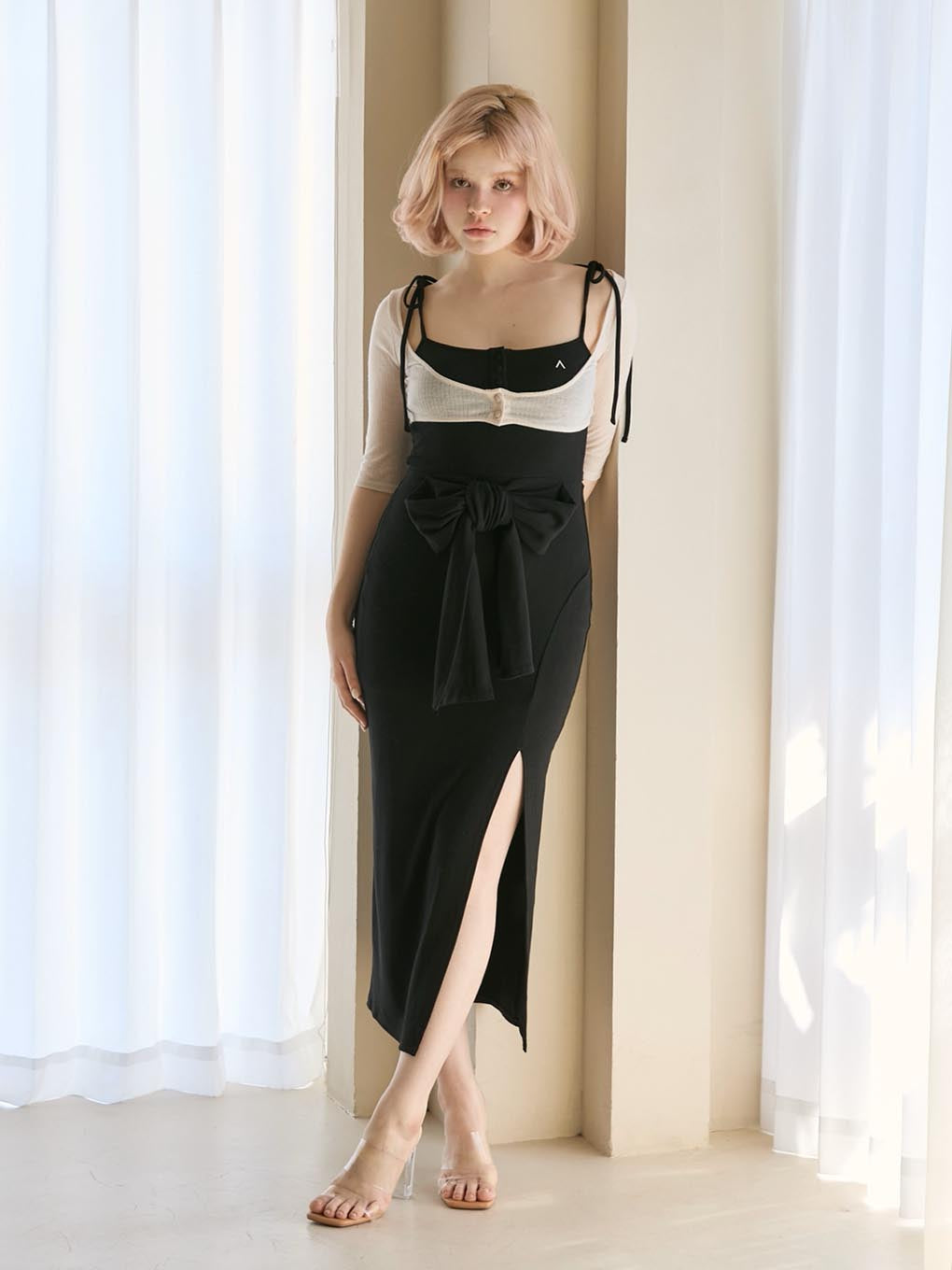 Lady like ribbon dress