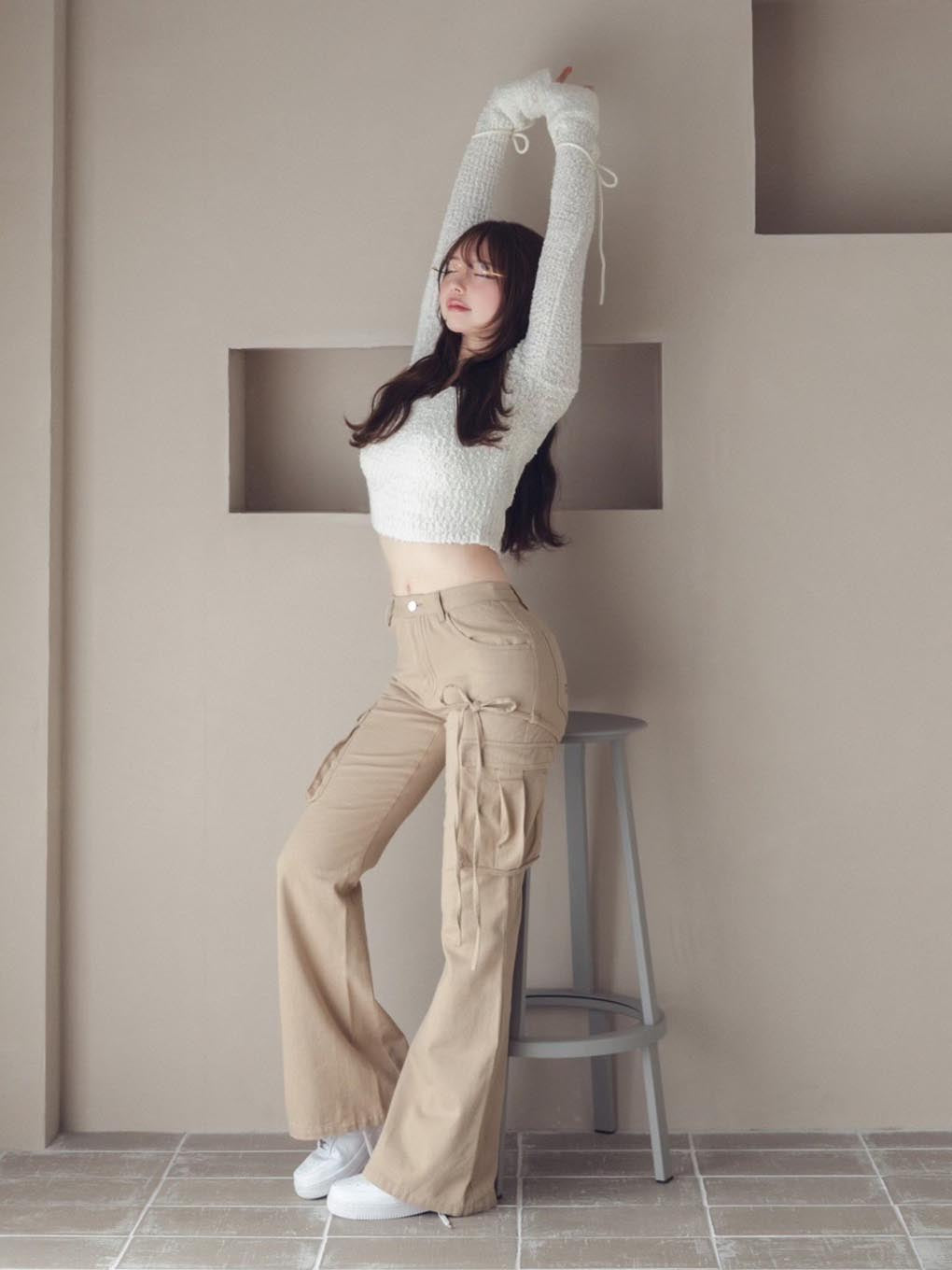 Heart point cargo pants