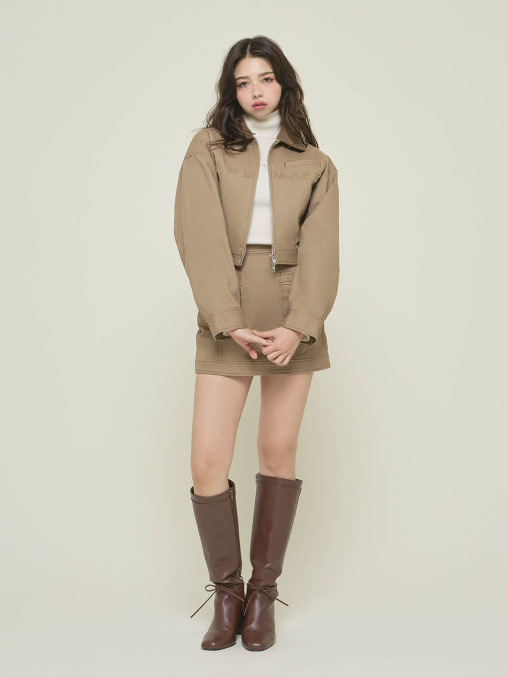 Harper twill mini skirt