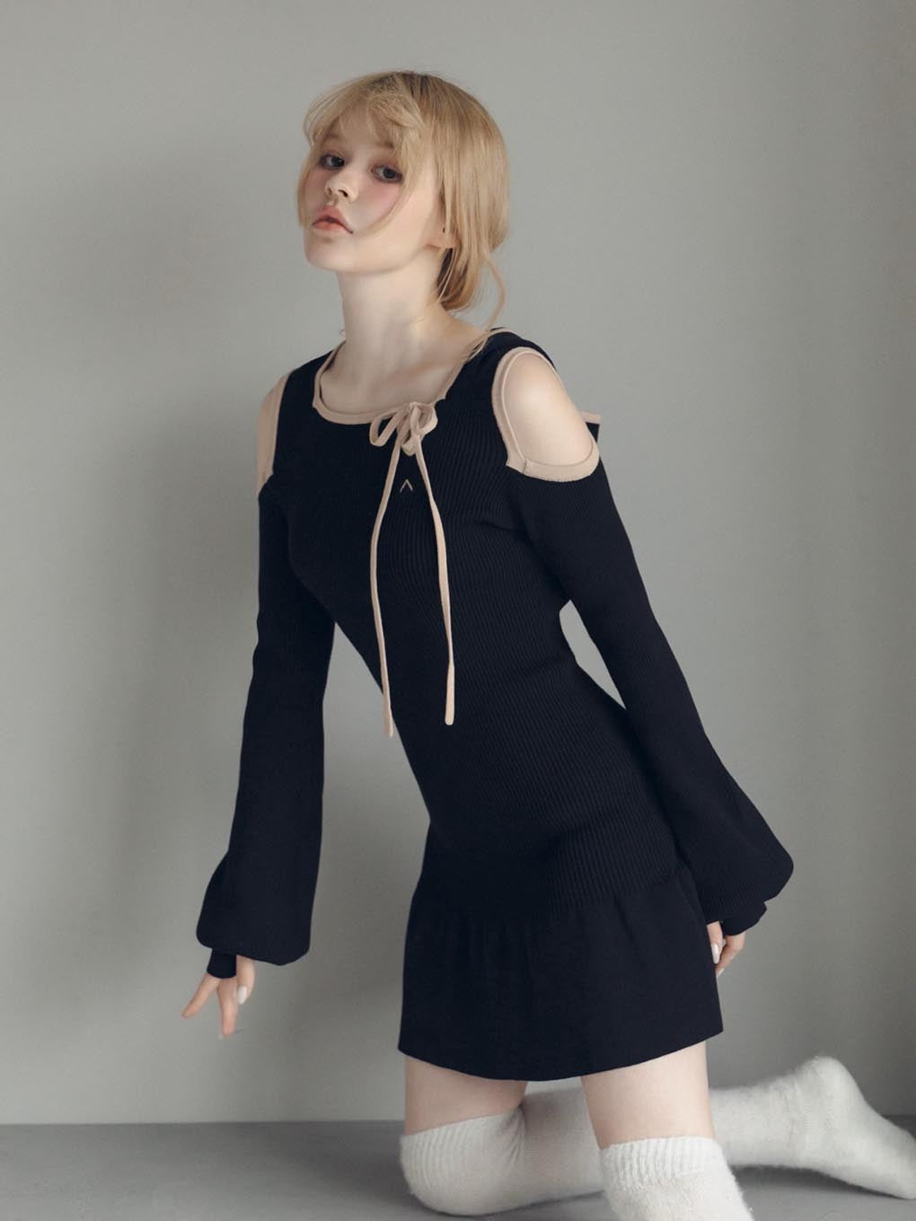 Annie ribbon mini dress