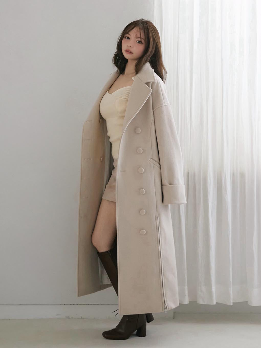 Ange slit long coat