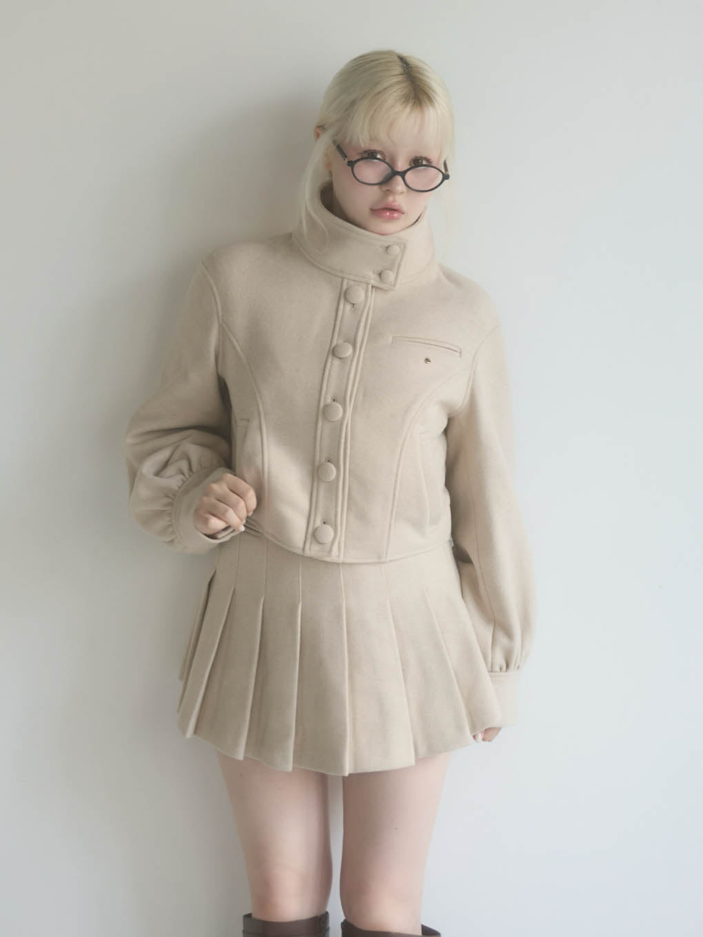 Zoey stand neck jacket